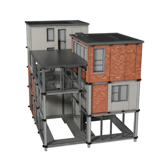 Kit de Apartamento Modular 3D Modelo para Blender - Activo de Render