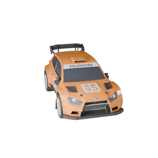Modèle 3D de voiture de rallye haute poly pour rendus de studio, actif PBR (Legacy)