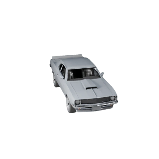 Modèle 3D de voiture musclée low poly pour Unity & Unreal PBR Asset