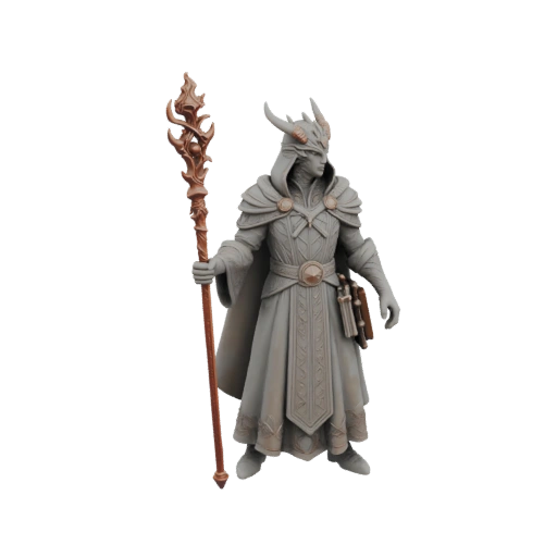 Miniature STL Dragonborn Magicien Dark Fantasy