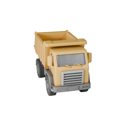 Modello 3D Camion Ribaltabile Cartone Animato per Asset Stilizzati per Giochi PBR (Legacy)