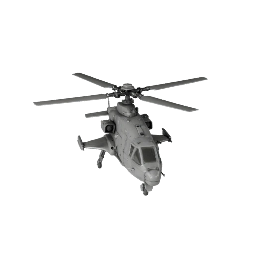 Modelo 3D STL Imprimible de Helicóptero de Ataque Inspirado en Apache