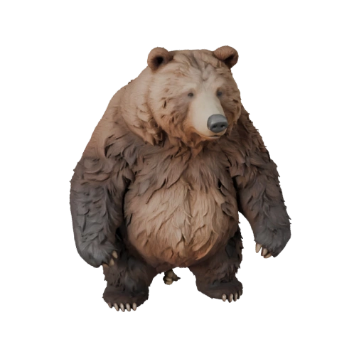 Modelo 3D Oso Grizzly de Alto Poligonaje - Activo STL Detallado para Impresión