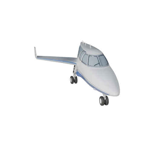 Jet Privé Haute Poly Modèle 3D pour Rendu Studio - PBR