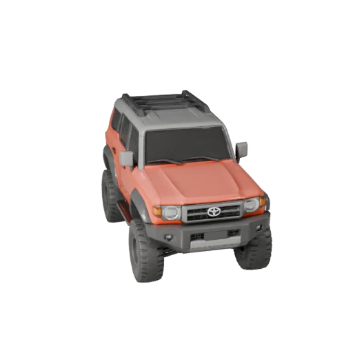 SUV Caricatura Inspirado en Toyota 3D - Juego Estilizado