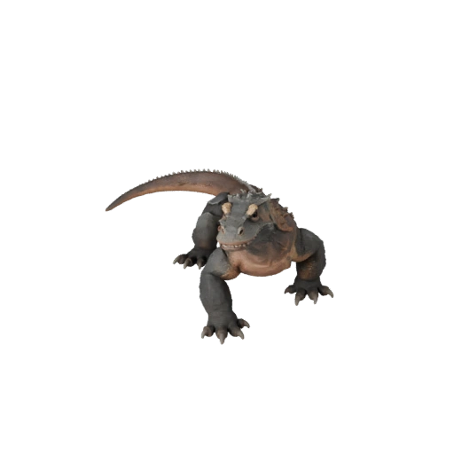 Modèle 3D de Dragon de Komodo Low Poly - Asset de Jeu Unity avec FBX