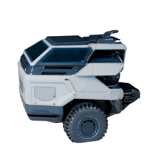 Hohe Poly Sci-Fi-LKW 3D-Modell für Studio-Renderings