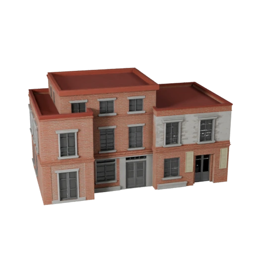 Low Poly Mediterranes Haus 3D-Modell für Spiele & VR