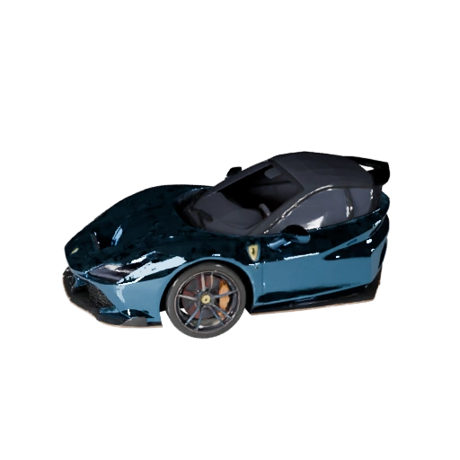 Ferrari-inspirierter Supersportwagen 3D-Modell - Low Poly Spielbereit