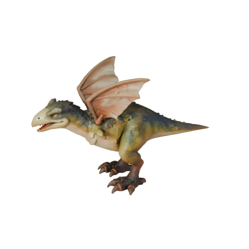 Modèle 3D de Ptérodactyle Dessin Animé - Actif Stylisé pour l'Animation