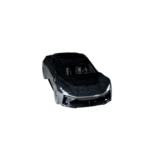 Modelo 3D de Coche Conceptual para Unity - Activo de Juego Poligonal Bajo