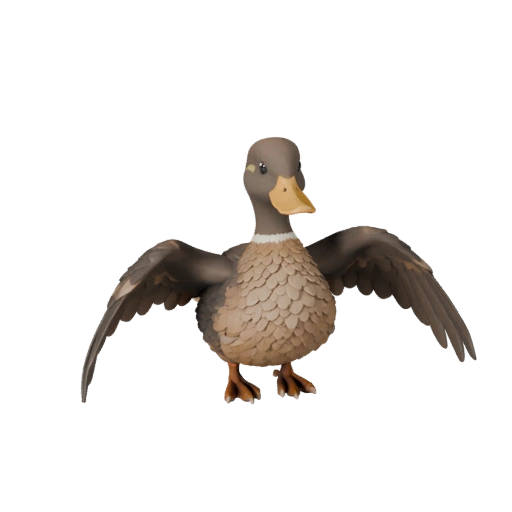 Hohe Poly Ente 3D Modell - Detailliertes STL-Asset für den Druck | PBR