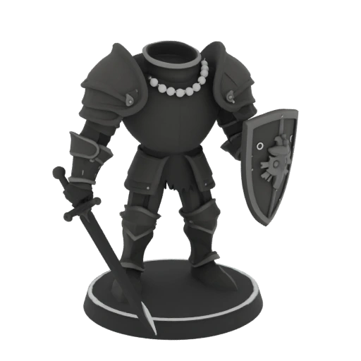 Miniatura Paladino Medievale STL - Guardia