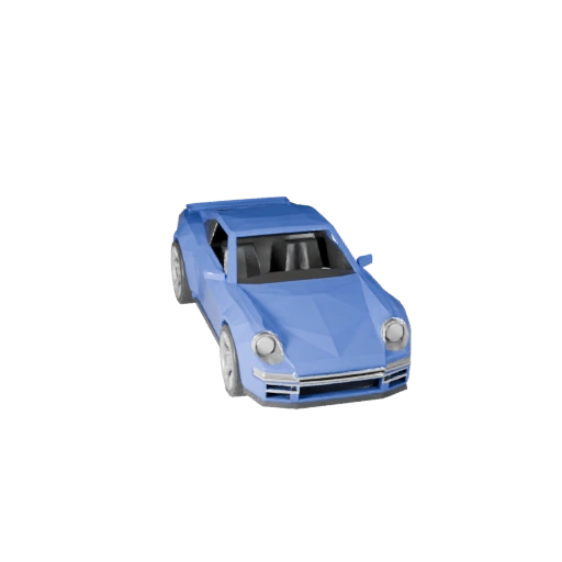 Modelo 3D de Coche Conceptual Poligonal Bajo para Juegos de Unity y Unreal (Legacy)