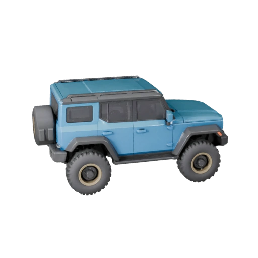 Schwebendes SUV 3D Modell - Stilisierte Low Poly Spiel-Asset
