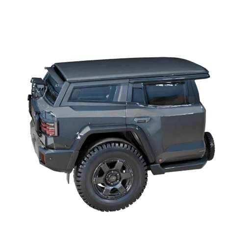 Hohe Poly Crossover-SUV 3D-Modell für Studio-Renderings