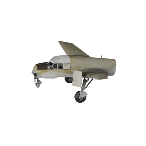 Modelo 3D de Avión de Carga de la Segunda Guerra Mundial Polygonal Bajo para Unity y Unreal