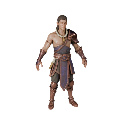 Modelo de Personagem Bardo Realista 3D para Jogos Asset de Jogo