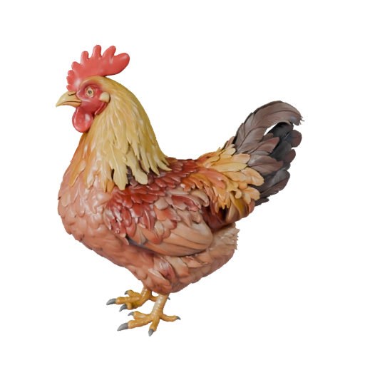 Hähnchen 3D-Modell für Unity - Spielfertiges Asset, FBX | Lizenzfrei