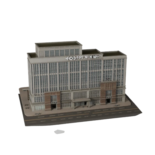 3D-Modell eines Einkaufszentrums für Unity - Spiel-Asset für Architektur