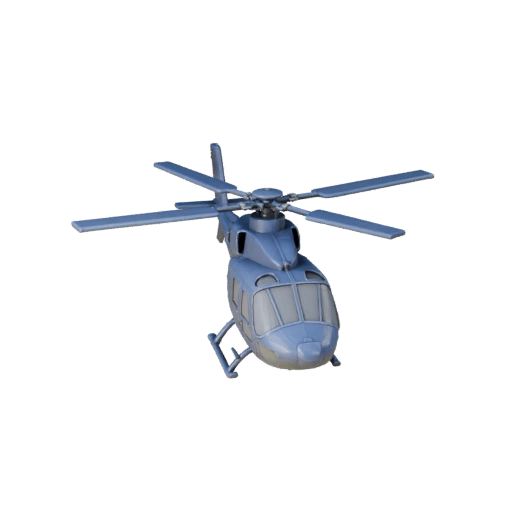 Modèle 3D STL d'hélicoptère de sauvetage imprimable - Affichage