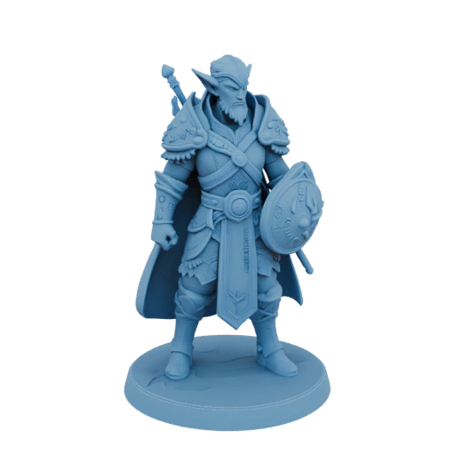 Miniatura STL de Elfo Arqueiro de Fantasia - Defensiva