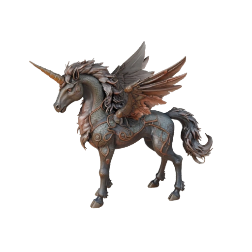 Einhorn 3D Modell für Blender - PBR Asset mit Texturen | PBR