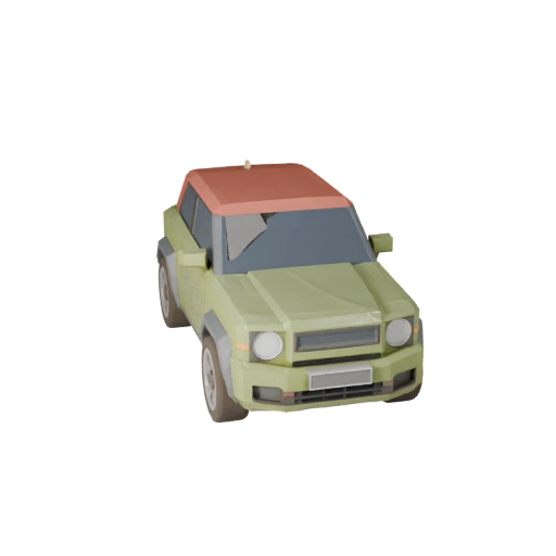 Modelo 3D de Cupê Baixo Poli para Unity & Unreal PBR Asset (Legacy)