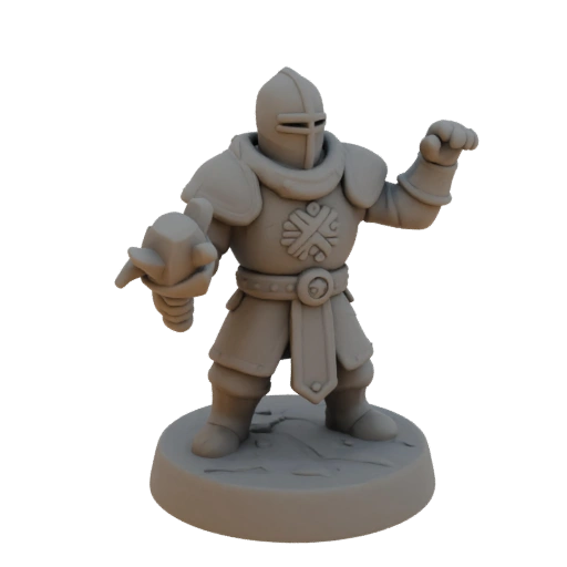 Mittelalterlicher Jäger Miniatur STL - Angriff