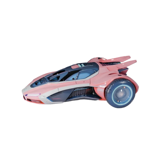 Spielbereites Schwebeauto 3D-Modell für Echtzeitnutzung PBR-Asset