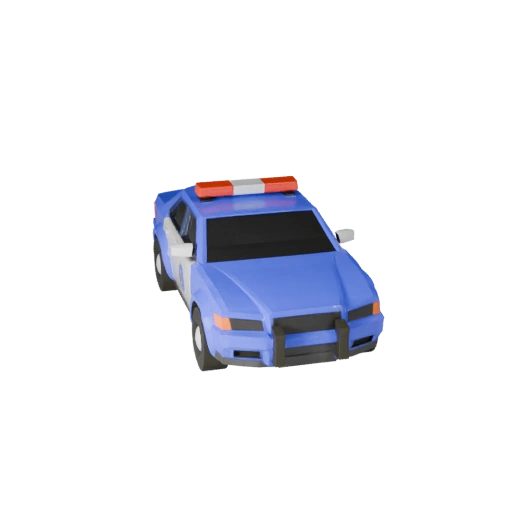 Hohe Poly Polizeiauto 3D Modell für Studio-Renderings - PBR (Legacy)