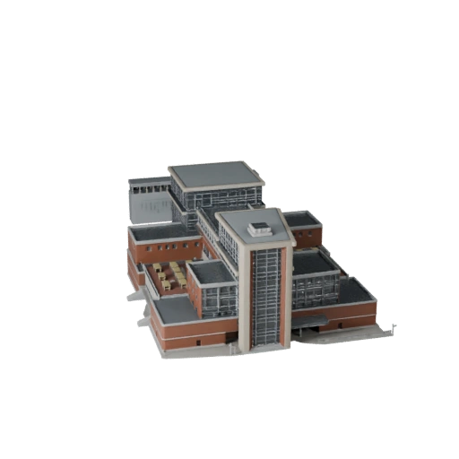 Edificio Universitario Estilizado 3D Model - Activo para Juegos