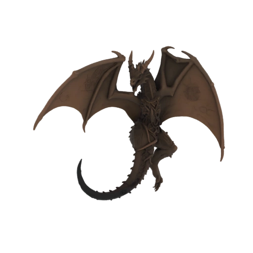 Dragon Boss Dark Fantasy STL - Pose Envergure