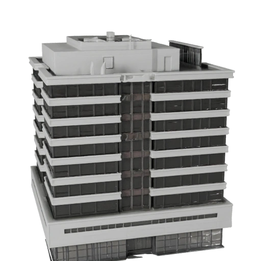 Modelo 3D de Oficina de Correos para Unity - Activo de Juego para Arquitectura