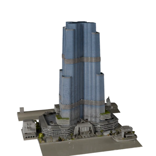 Burj Khalifa 3D Modell für Blender - Render-Asset für Architektur