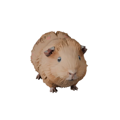 Modèle 3D de Cochon d'Inde Low Poly - Asset de Jeu Unity avec FBX | PBR