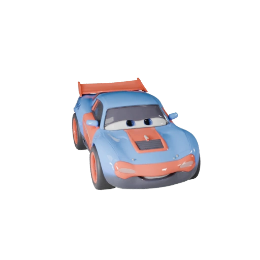 Modèle 3D de Supercar Dessin Animé pour Jeux Stylisés Actif PBR (Legacy)