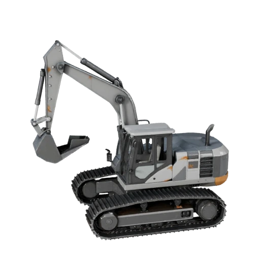 نموذج ثلاثي الأبعاد لـ Low Poly Backhoe Loader لـ Unity & Unreal