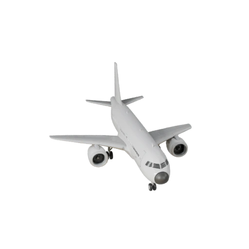 Realistischer Airbus-inspirierter Passagierjet 3D-Modell