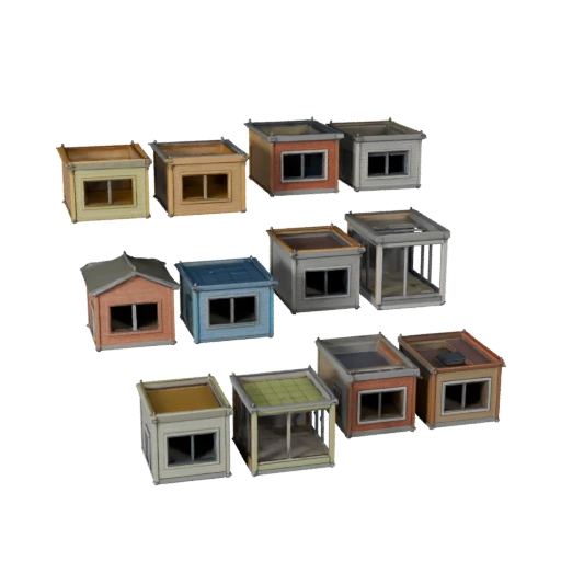 Kit de Apartamento Modular Low Poly 3D para Juegos y RV