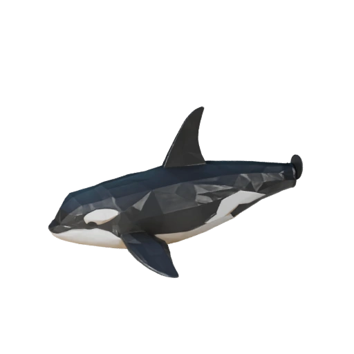 Modelo 3D de Orca Polygonal Bajo - Asset para Unity con FBX | Libre de Regalías
