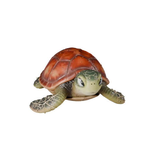 Cartoon Meeresschildkröte 3D-Modell - Stilisierter Asset für Animation