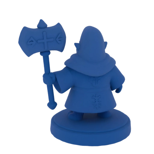 Miniatura STL de Clérigo Anão de Fantasia - Pose de Carregamento