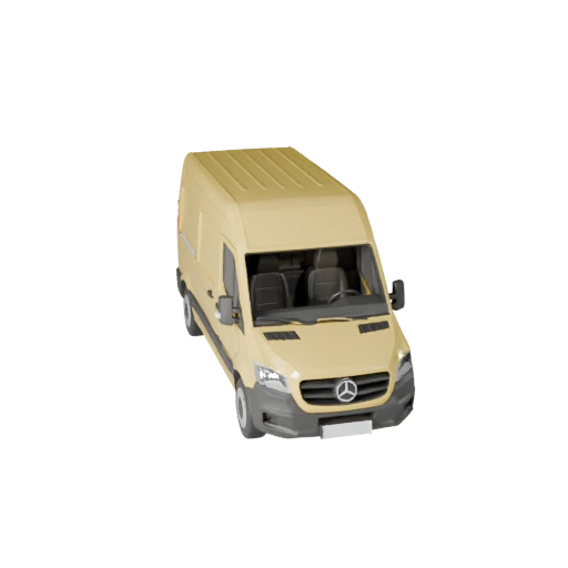 Modelo 3D de Furgoneta de Carga Polygonal Bajo para Unity y Unreal PBR Asset (Legacy)