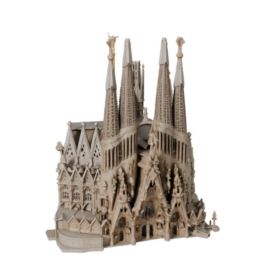 Druckbare Sagrada Familia STL 3D-Modell - Maßstabsgetreues Asset