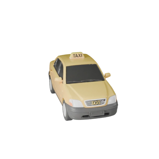Modèle 3D de Taxi prêt pour le jeu pour utilisation en temps réel, actif PBR (Legacy)