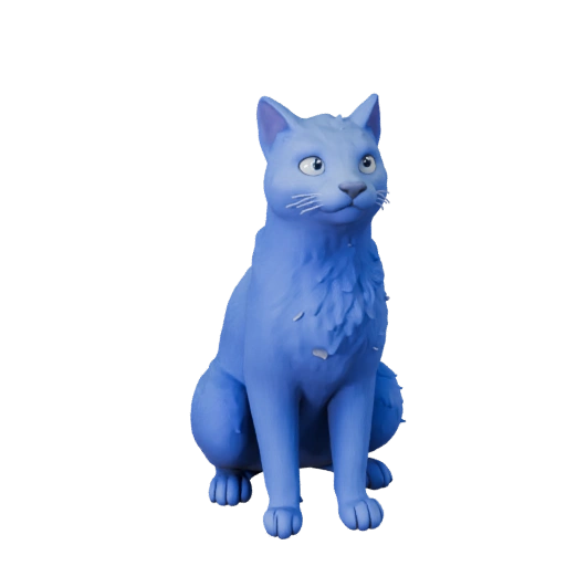 Modelo 3D de Azul Ruso Caricatura - Activo Estilizado para Animación