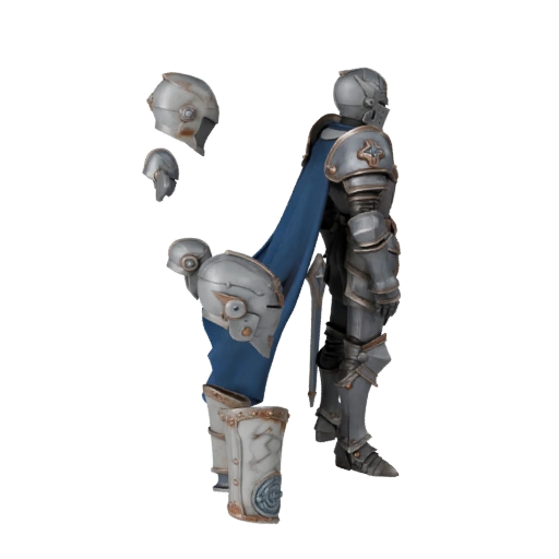 Modèle de personnage Chevalier Cobalt Fantaisie - Monté
