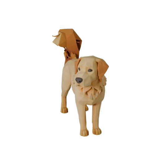 Low Poly Labrador Retriever Hund 3D Modell - Unity Game Asset mit FBX