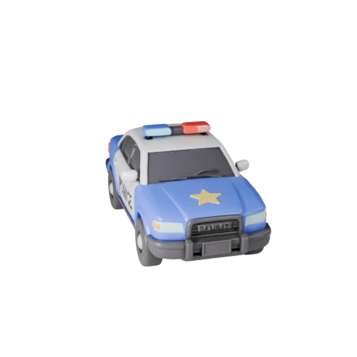 Polizeiauto 3D-Modell für Blender & Spiele - Realistisch PBR (Legacy)